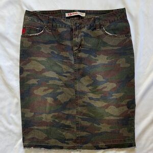 Y2K Camouflage Pencil Skirt Karma